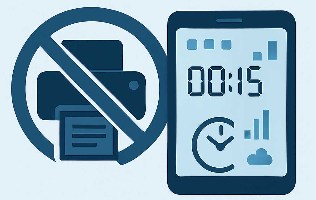 Digitale statt papierbasierte Zeiterfassung